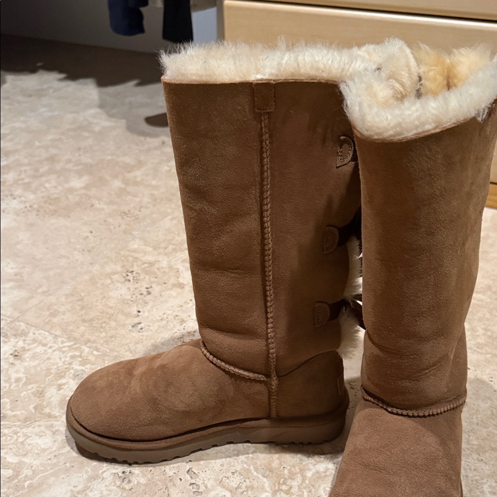 UGG Women's Bailey Bow Tall Boots - Tan - Picture 6 of 9